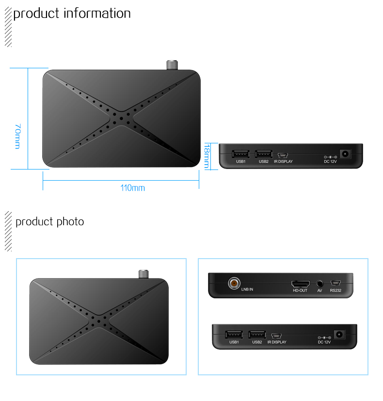Фабрика продуктов Мини full hd dvb-s2 спутниковый ресивер dvb-s2 цифровой мини компьютерной приставки к телевизору FTA с самой лучшей ценой