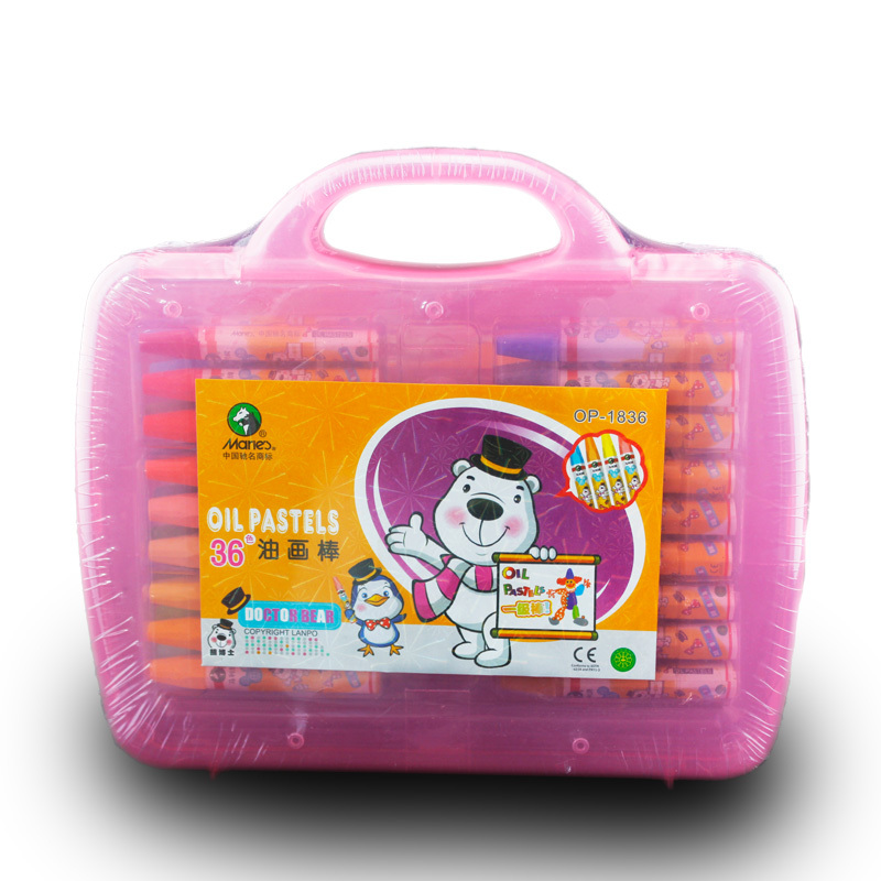 Marie's OP-1836 High quality safty smoothly 36 colors plastic box packing oil pastel for drawing pp box set