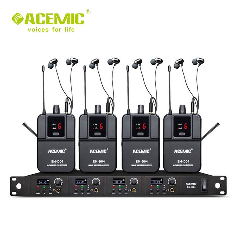ACEMIC EM-D04 четыре канала этап беспроводной вкладыши монитор systemfor музыкальной группы