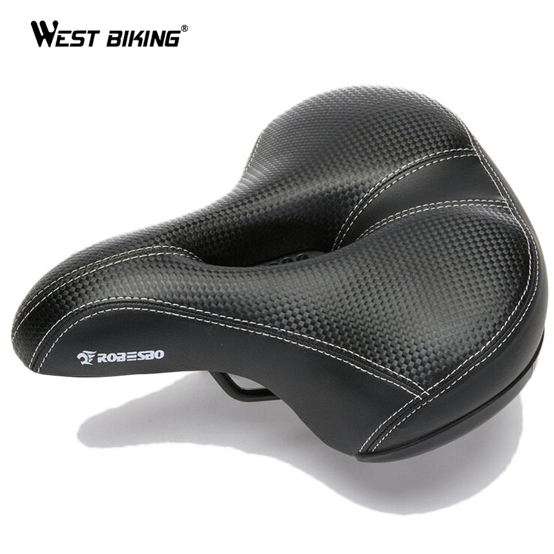 Широкое велосипедное седло WEST BIKING, мягкое велосипедное седло с поролоном, подушка для горного велосипеда