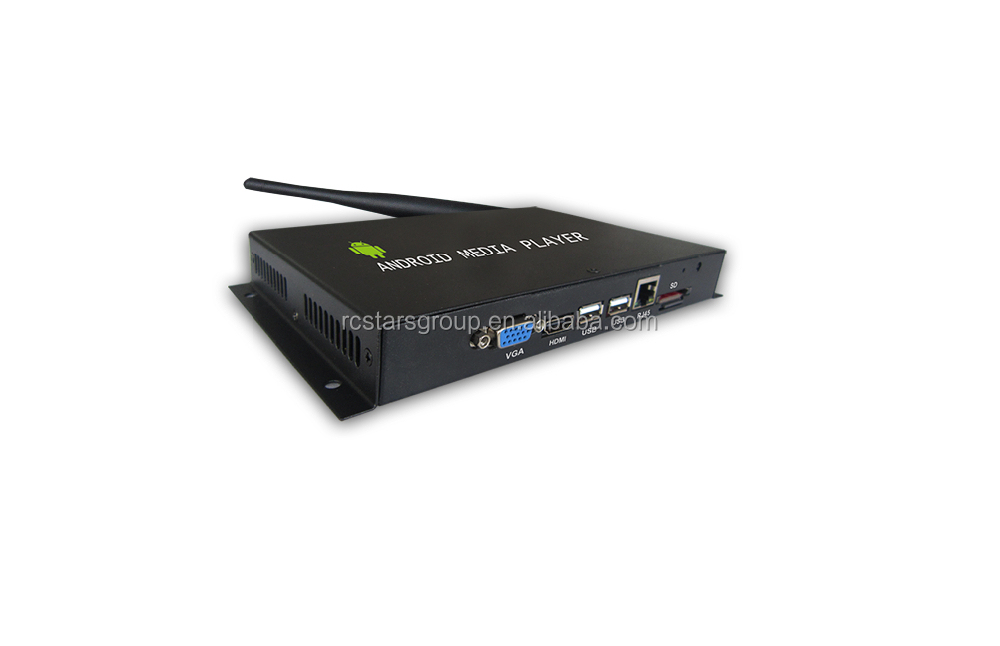 Android медиа плеер box, с wi-fi 3 г lan сетевой, цифровые вывески андроид игрок коробка