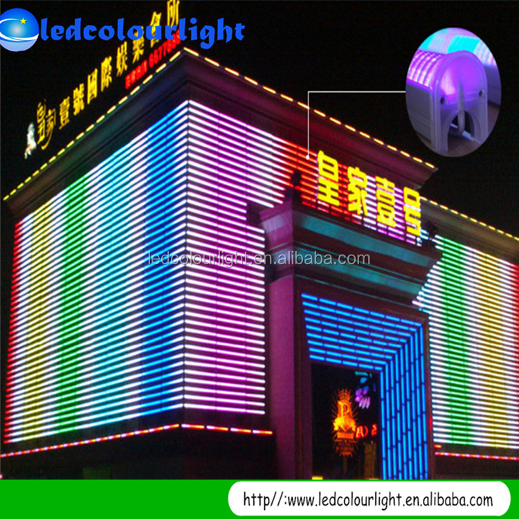 Наружное управление RGB светодиодная цифровая трубка 32 светодиода светодиодное Наружное освещение DMX RGB трубка освещения 24 В постоянного тока 12 Вт м Светодиодная лампа для ограждения