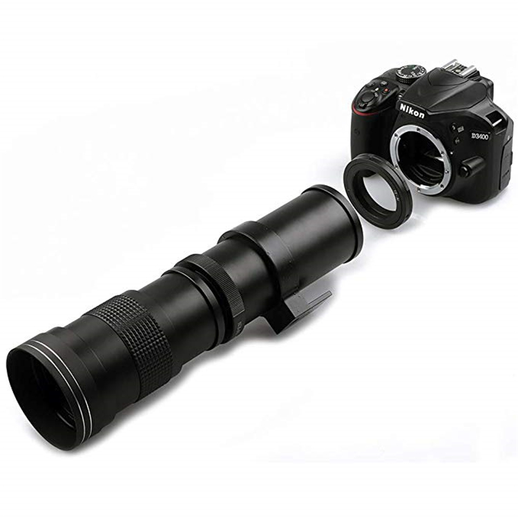 420-800 мм f/8,3 ручной зум фокус объектив камеры для dslr nikon canon d3500 d7500 d750 d500 d7200 d3200 d5300 d3400