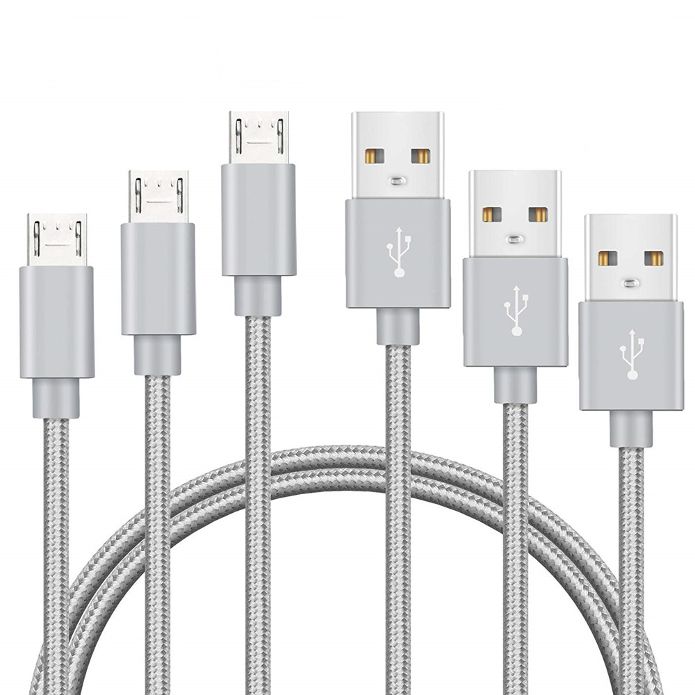 Нейлоновый Плетеный Micro USB Дата-кабель V8 Hengye с логотипом заказчика 1 м, 2 м, 3 м для телефонов Android