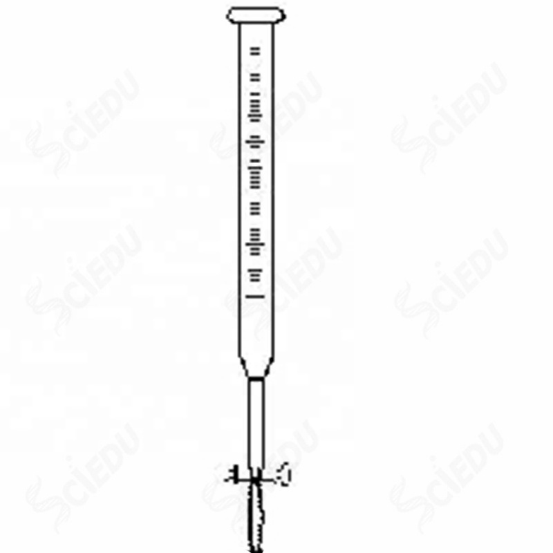 Стеклянная лаборатория Burette с прямой Stopcock