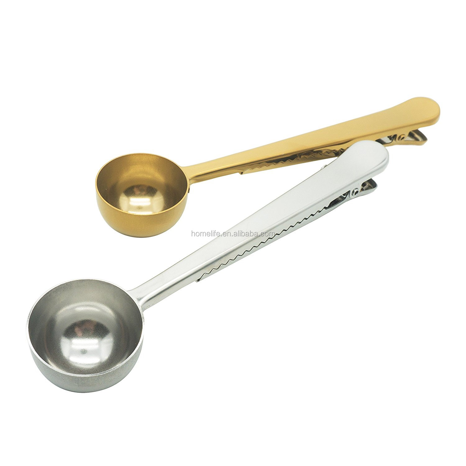 Amazon Hot Sale High Quality 304 Stainless Steel Gold Tea Coffee Scoop Measurment Kitchen Tools