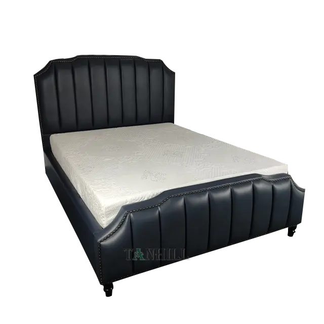 Classic Tufted Upholstered King Size Wooden Bed Headboard