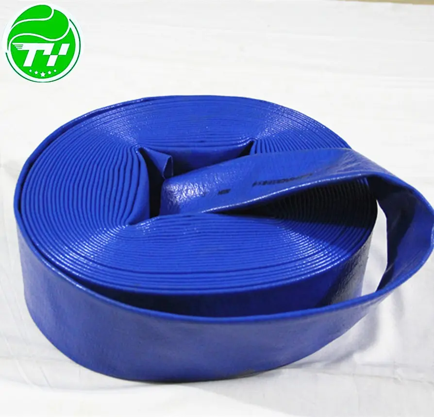 high pressure agricultural irrigation flexible pump water discharge PVC Yellow/Blue/Red Lay Flat Hose/Pipe/Tube