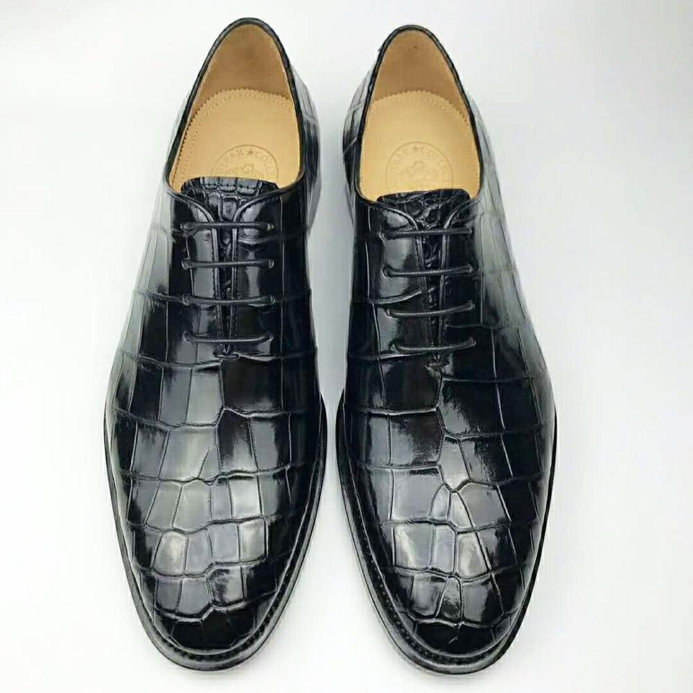 Классические мужские кожаные туфли goodyear, роскошные мужские туфли из натуральной крокодиловой кожи, фирменные Классические туфли ручной работы