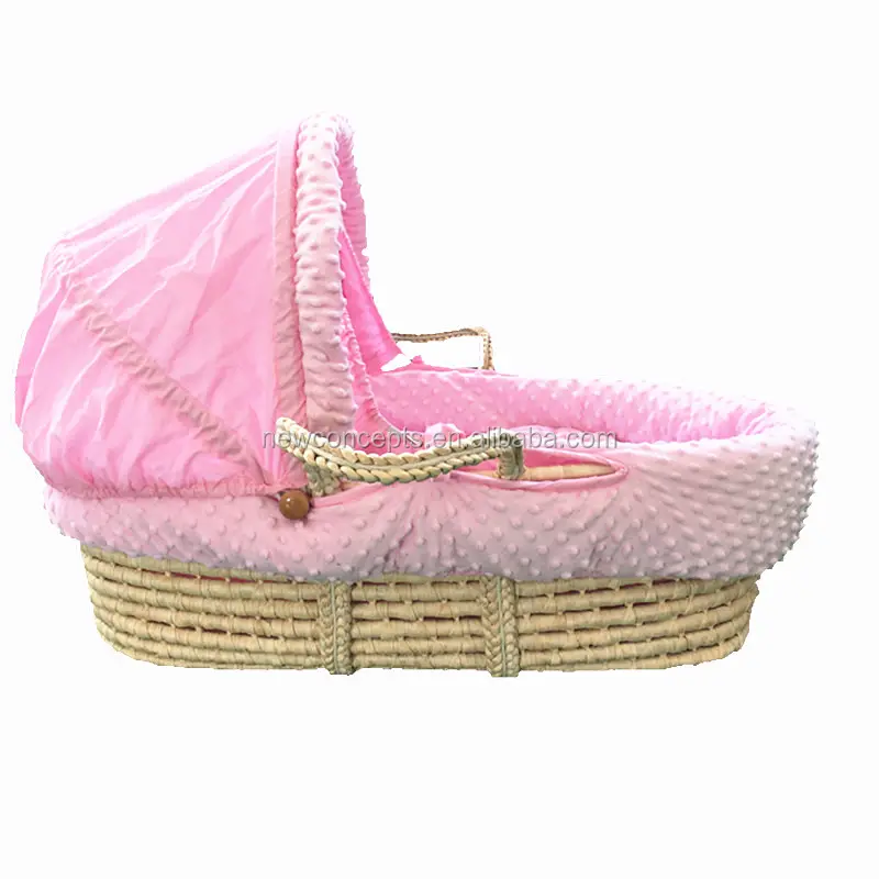 Top quality hot sales 100% handmade baby moses basket for baby sleep