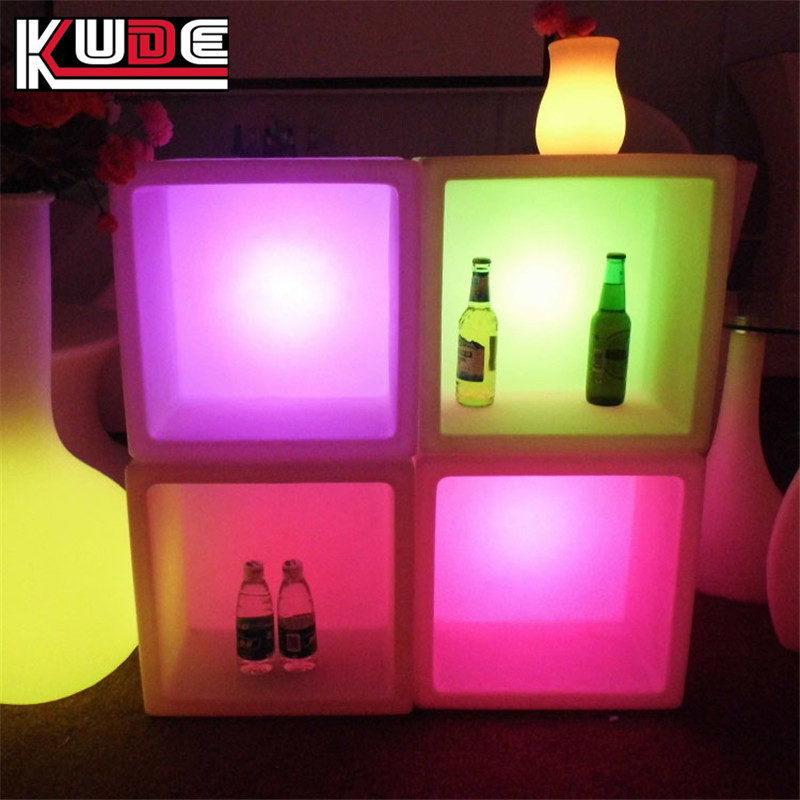 wholesale LED glowing plastic bar furniture sets with discount