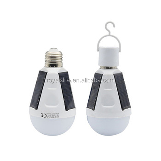 LED Solar Emergency Bulb 7 watt indoor lighting battery 2200mah