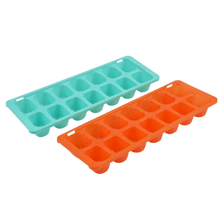 Custom large frozen clear square ice block mould plastic whiskey ice cube mold tray