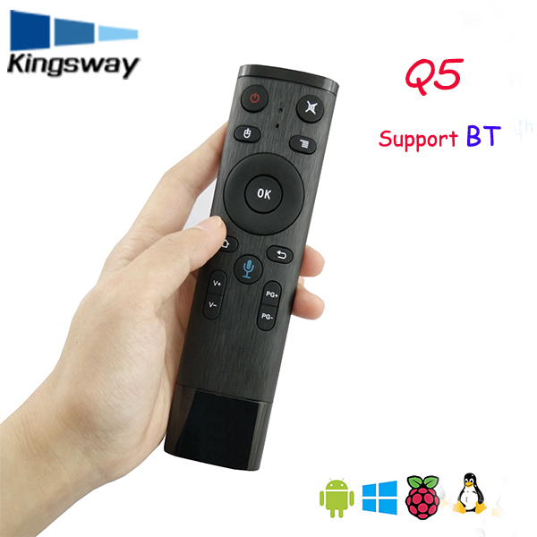 Многофункциональный Q5 BT Air Mouse Remote Control 2.4 г беспроводной Fly Air мышь для Android TV Box