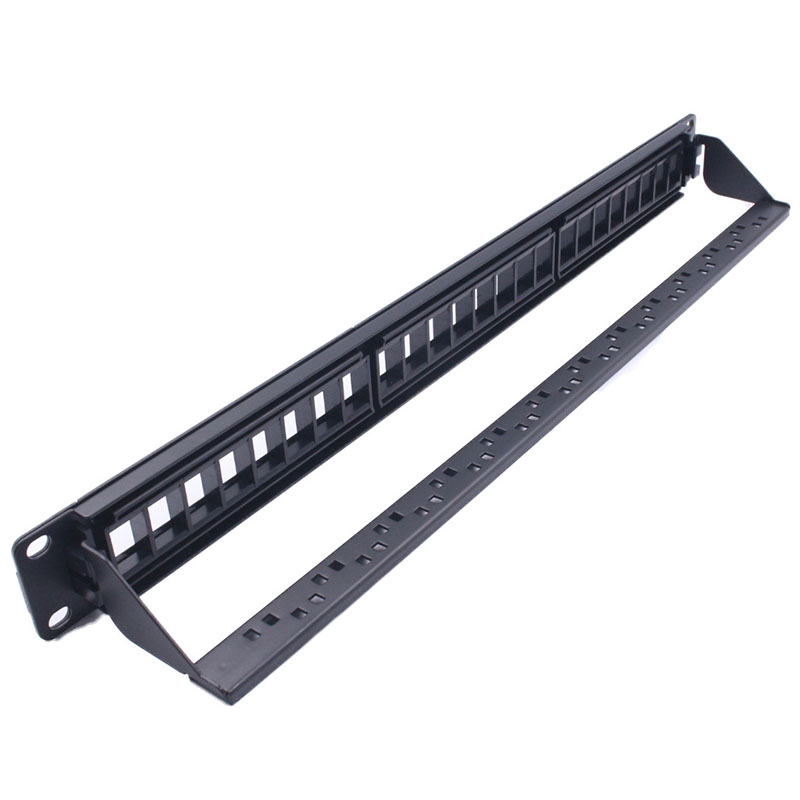 XL-P5E0B24 Высокое качество 19 ''Cat5E 24 порт пустой патч-панель с кабелем управления