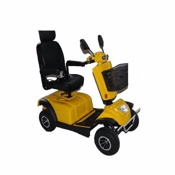 Yellow High Configuration Electric One Seat Mobility Scooter For The Disabled