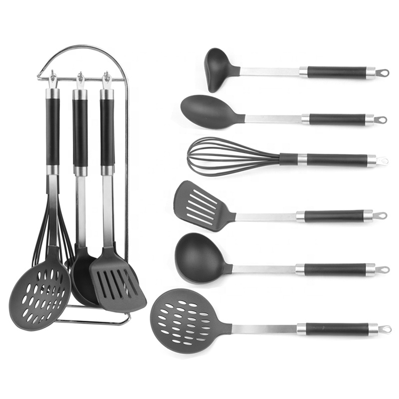 2019 kitchen tool Low MOQ 6pcs nylon kitchen utensil set cooking silicone kitchen tools