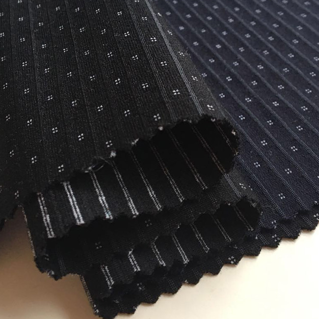 Oeko-tex standard 100 сертифицирован Добби спандекс двойной трикотажной ткани для ткани одежды