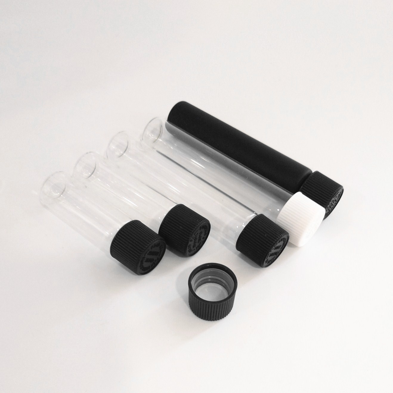 OEM custom size 120mm 115mm cigar preroll cbd vape oil packaging glass tube with CRC lid