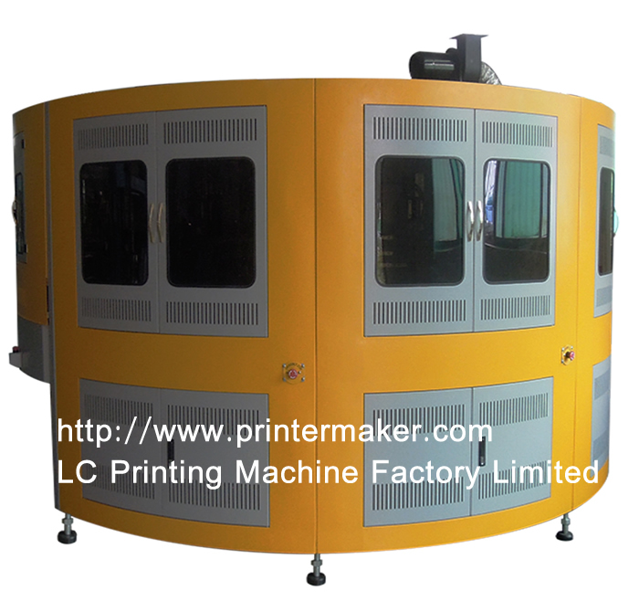 Glass Bottle 4 Color CNC Automatic Screen Printing Machine