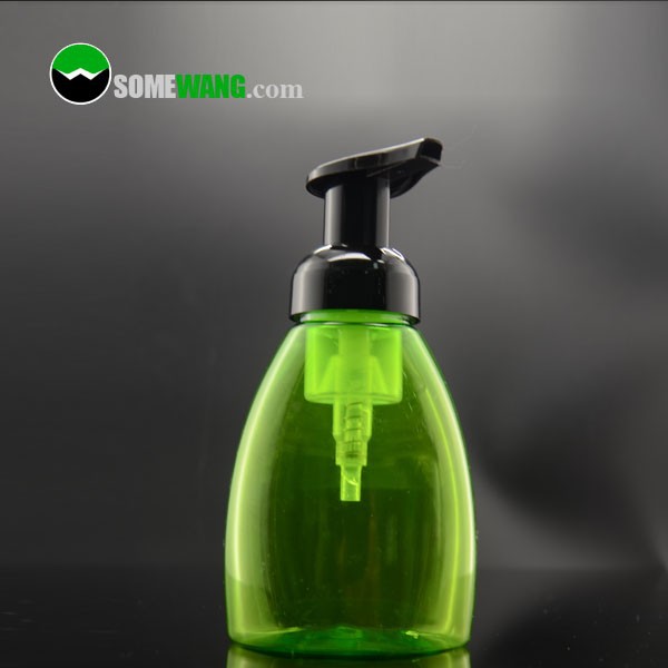 250ml green foaming pump bottles, 8.3oz clear plastic liquid hand soap dispenser bottle hand sanitizer pump