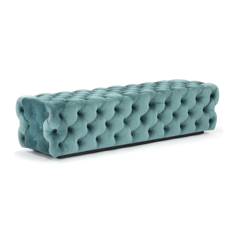 Современный бархат оттоманский tufted прикроватная скамья
