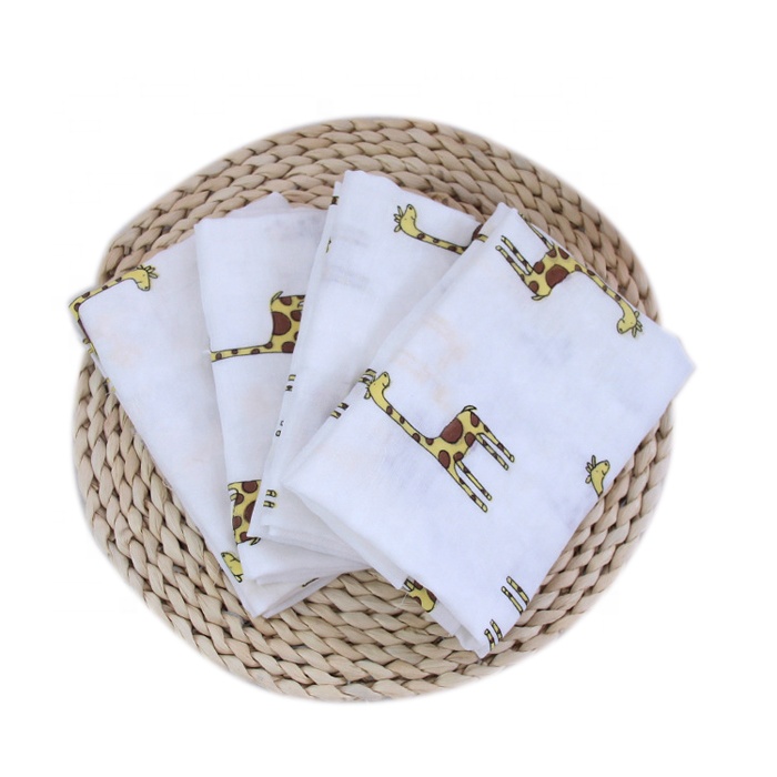 Bamboo fiber cotton cloth baby clothing slobber towel diaper gauze fabric