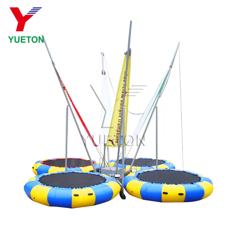 Buy Profit Business Cheap Price Outdoor Equipment Machine Euro 4 Person In 1 Adult Jumping Trampoline Bungee For Sale