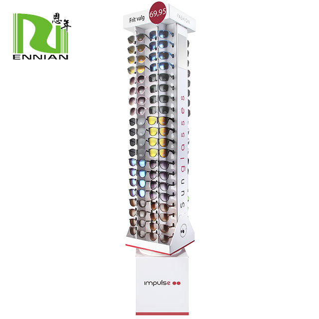 Customized cardboard sunglasses display rack sunglasses display floor stand