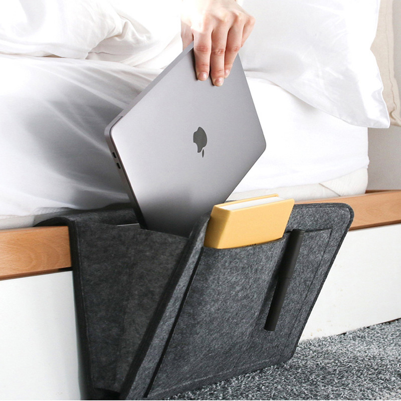 Wholesale Durable Felt Accessories Storage Bed Organizer Bedside Caddy