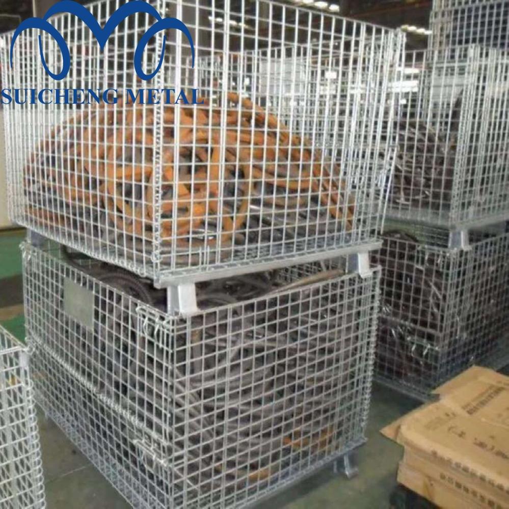 Фабрика Гуанчжоу 80x60x64 см складская проволока прокатки металлического оборудования клетка для хранения с 4 колесами