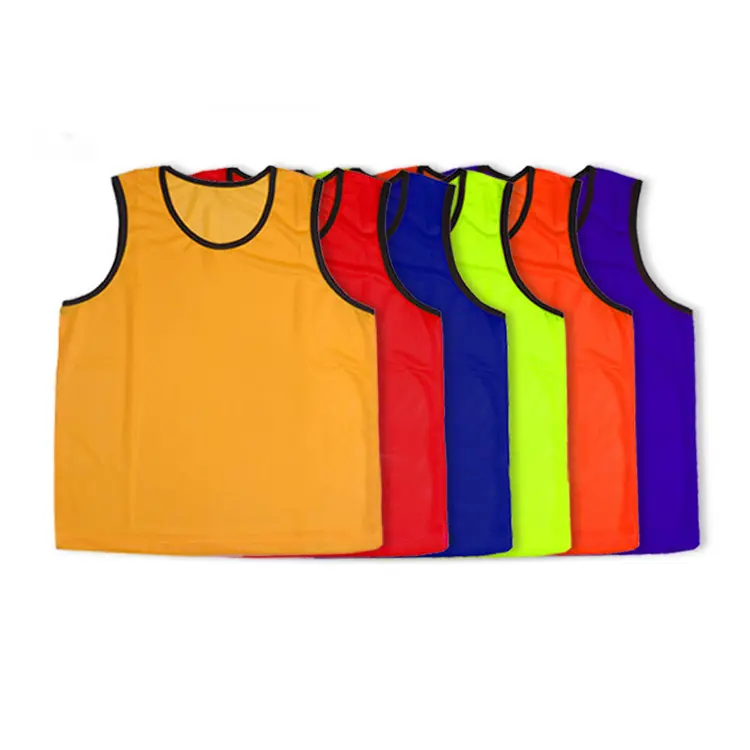 China wholesale instock soccer pinnies kids football bibs sports vest mens heated vest team training scrimmage vest