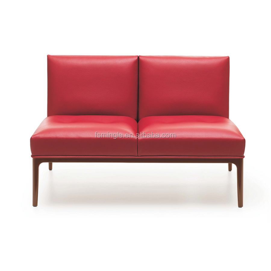 2 местный кожаный диван bench сидения не armside