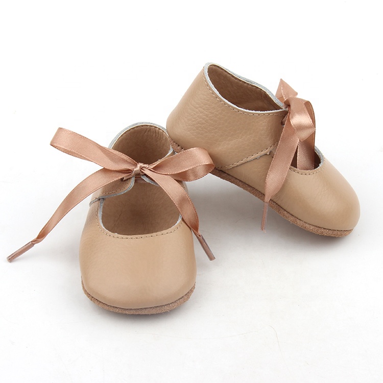 Popular Toddler T-Bar Shoes First Walkers Baby Genuine Leather Crib Shoes For Girls