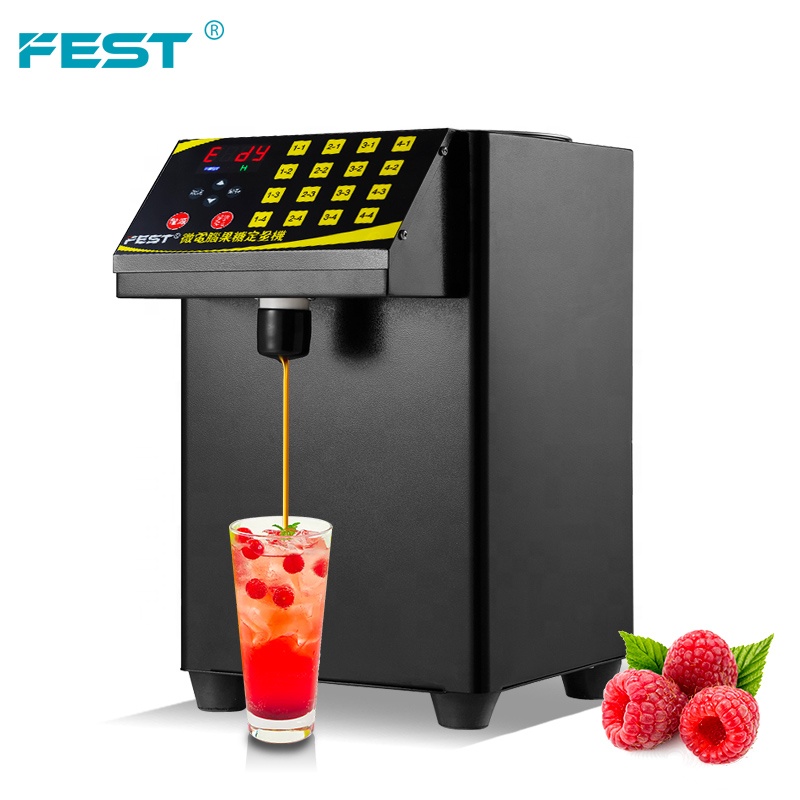 Праздник оптовая продажа с фабрики в стиле «Bubble Tea оборудование автоматический распределитель фруктозы машина 16 ключей С Высоким Содержанием Фруктозы, считальная машина YH-16A
