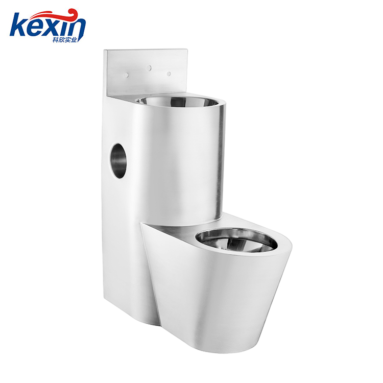 Eco-Friendly Stainless Steel Prison WC Western Toilet