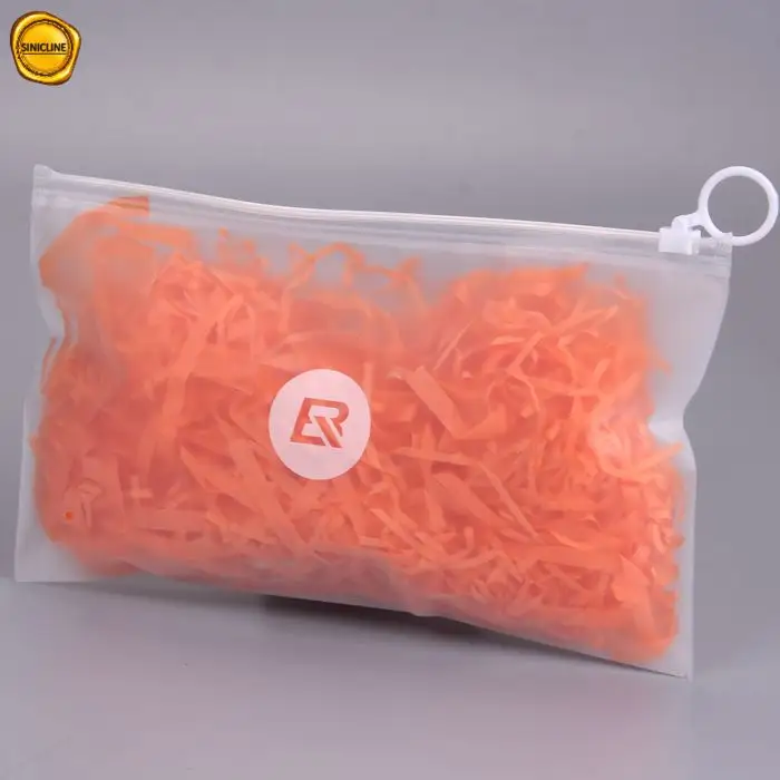 Sinicine frosted plastic slider EVA Bag zipper plastic bags for underwear