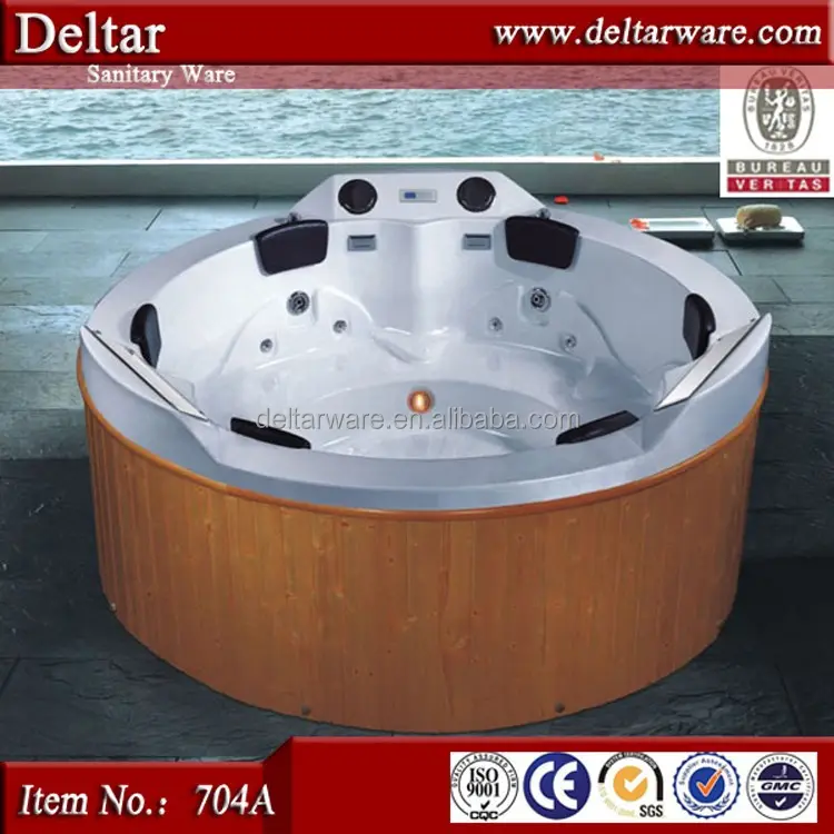 classical pool bathtub with 3.0HP air jets pump , commercial enameled bathtubs, 4 person hot tub