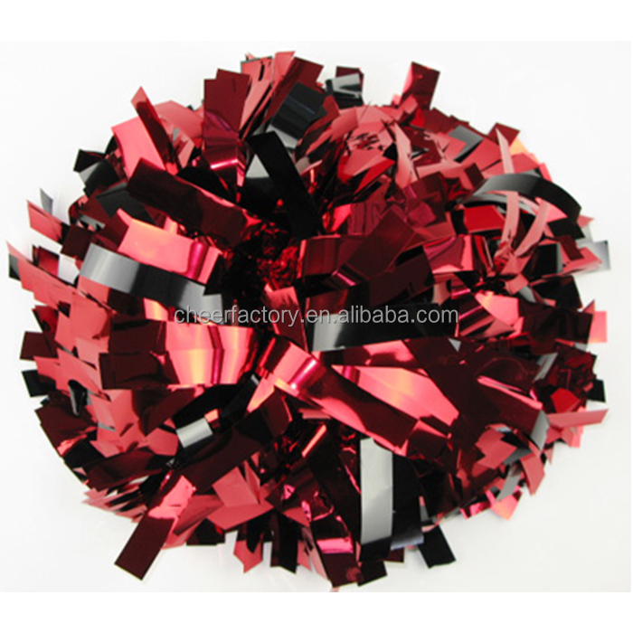 New promotion cheerleading metallic pom pons with long service life