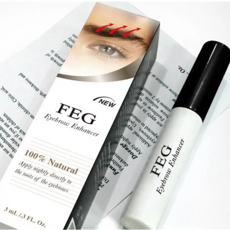Private Label FEG Original Factory eyelash eyebrow growth enhancer serum eyelash extension for eyebrow growth 3ml