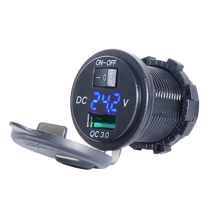 Новый стиль QC3.0 USB Автомобильное зарядное устройство Внешняя батарея Быстрая зарядка USB гнездо зарядное устройство