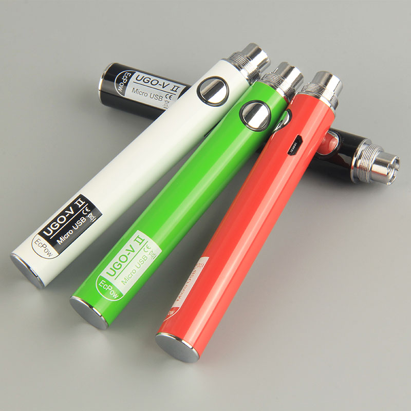 OEM аккумуляторная 510 нить UGO-V II Vape ручка батареи 650 мА/ч, 900 мА/ч, USB порт для зарядки UGO V2 батарея