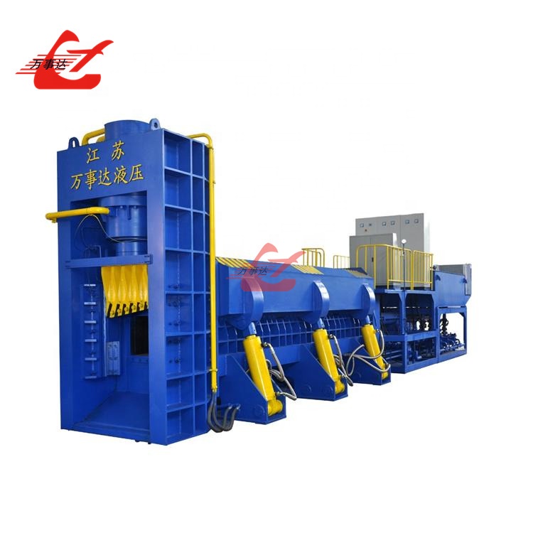 WANSHIDA Hydraulic Waste Metal Scrap stainless Steel Non Ferrous Metal Baler Shears Machine Factory