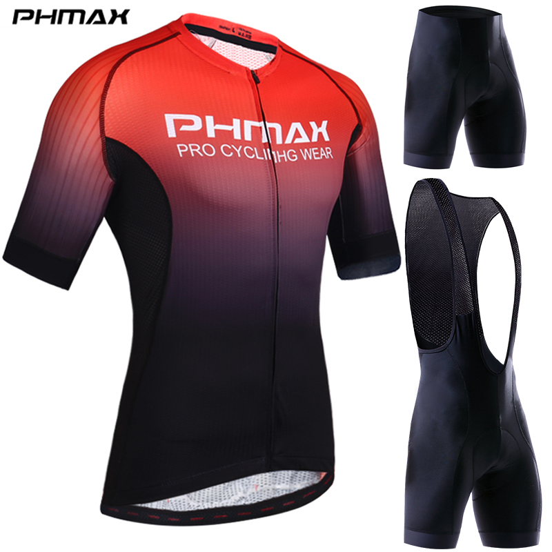 Велосипедная одежда PHMAX Pro, мужской велосипедный комплект, велосипедная одежда, дышащая, защита от УФ излучения, велосипедная одежда с коротким рукавом, велосипедный комплект из Джерси для мужчин