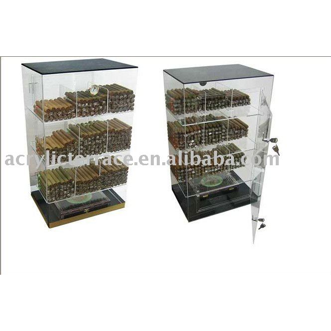 Акриловый дисплей для сигар Humidor с замком LZ1311251189