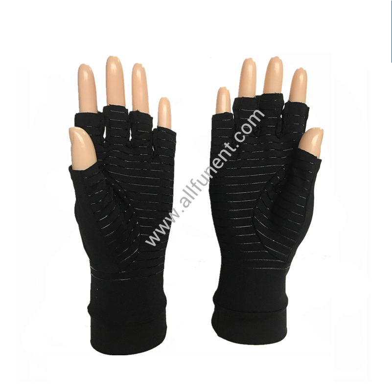 Compression Gloves Infused With Copper Nylon Arthritis Sports Joint Pain