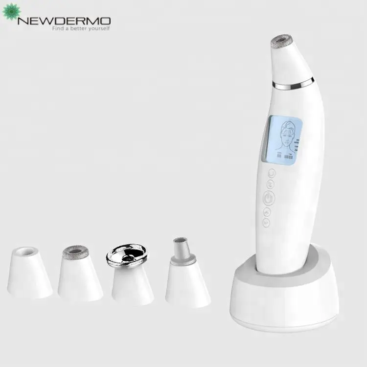 NEWDERMO Crystal Powder Microdermabrasion Portable Diamond Peel Machine 2022 Revitalizer 4 Tips for Option Commercial 3 Speeds
