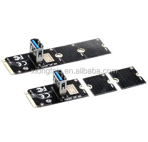 NGFF to PCI-E Riser Card M2 Slot to PCIe Expansion Card Convertor USB 3.0 Extender Adapter