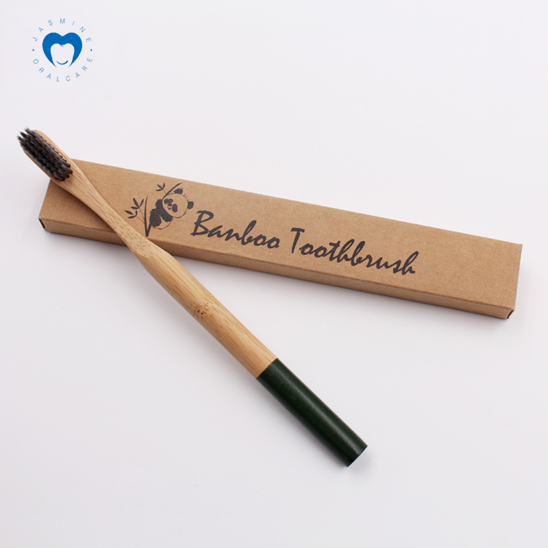 Bamboo 20 Ecofriendly уголь 4 упак. К. и зубная щетка с круглой ручкой с мягкой щетиной и снизу распыляется цвета