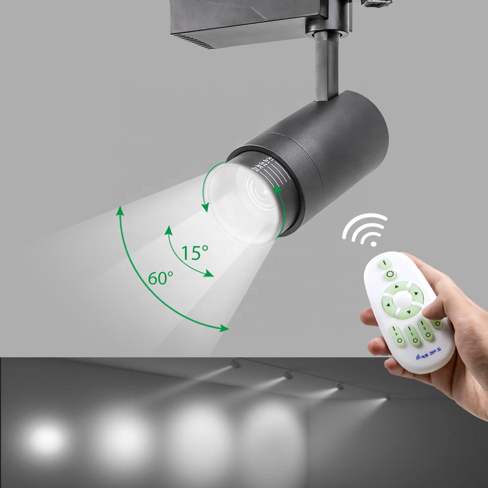 Диммируемый Радиочастотный 2,4G COB 20W CCT изменение цвета масштабируемый Светодиодный точечный Трековый светильник для магазина одежды